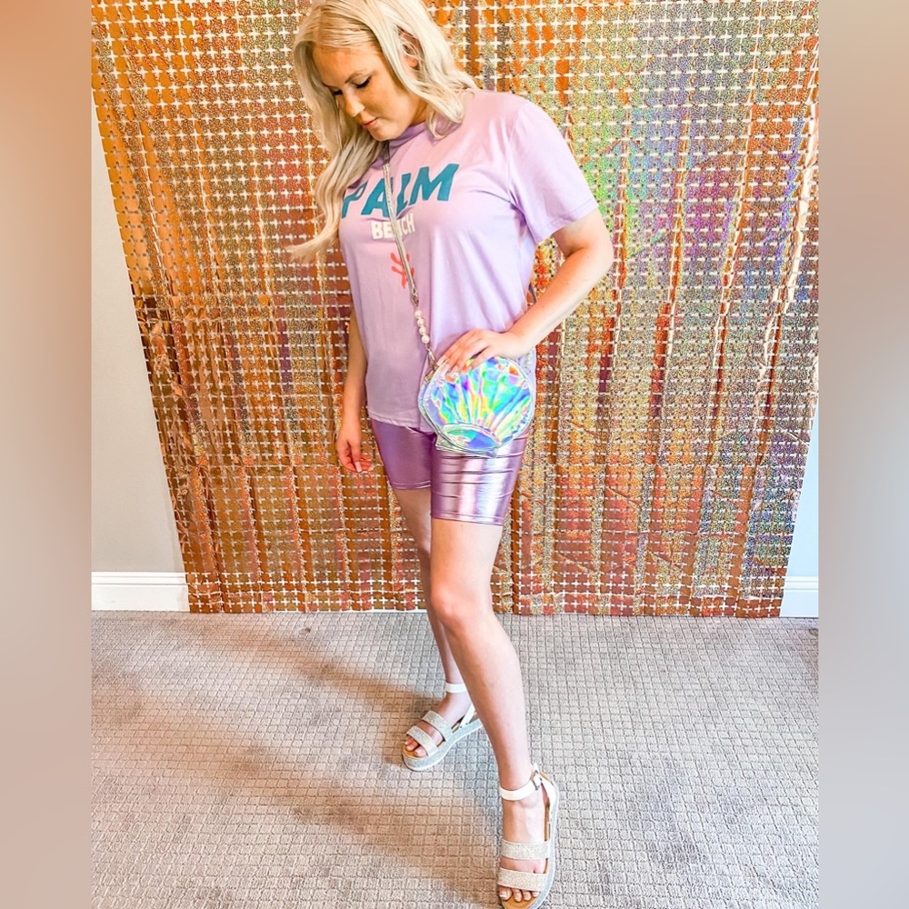 Metallic Biker Short